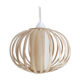 Wooden hanging lamp, scandinavian, 70s