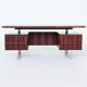 Danish floating writing desk in rosewood and chrome Denmark 1960