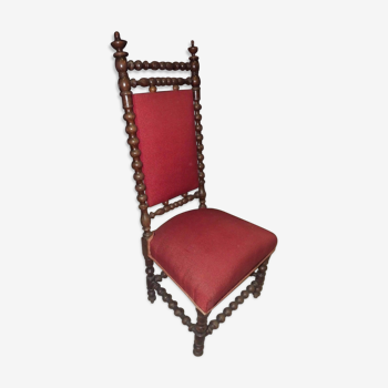 Chaise de nouricce en noyer Louis XIII