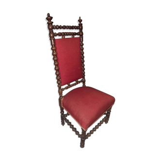 Chaise de nouricce en noyer Louis XIII