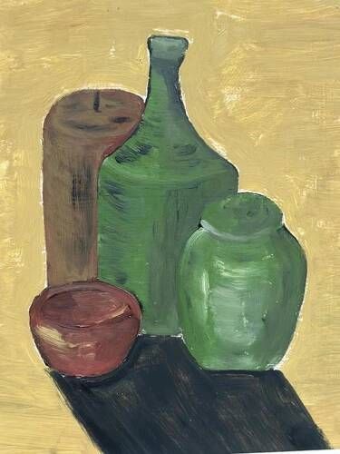 Original Oil on Panel "Still Life" by S. Jesso, Signed, Vintage & Framed 43×49cm