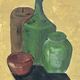 Original Oil on Panel "Still Life" by S. Jesso, Signed, Vintage & Framed 43×49cm