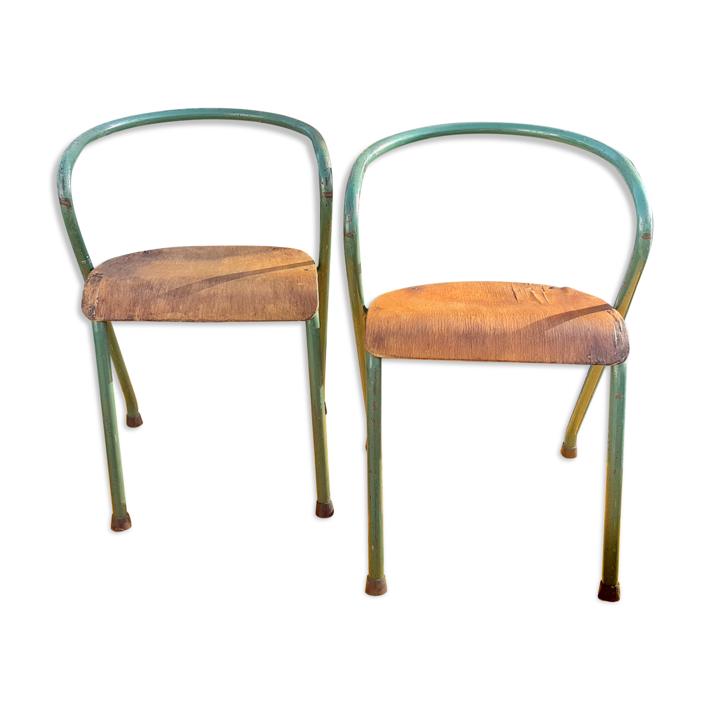 Pair of school chairs Mullca by Jacques Hitier