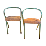 Pair of school chairs Mullca by Jacques Hitier