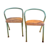 Pair of school chairs Mullca by Jacques Hitier