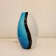 Eglo handblowed glass table lamp - Empori 87756 - Opaline and blue glass