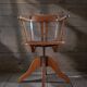 Siège de bureau rotatif en chêne, 1930s