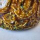Vintage ceramic vase with honey glazes in Vallauris style, 30cm.