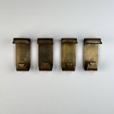Rare set of four wall-mounted coat hooks by Azucena, 1950s.