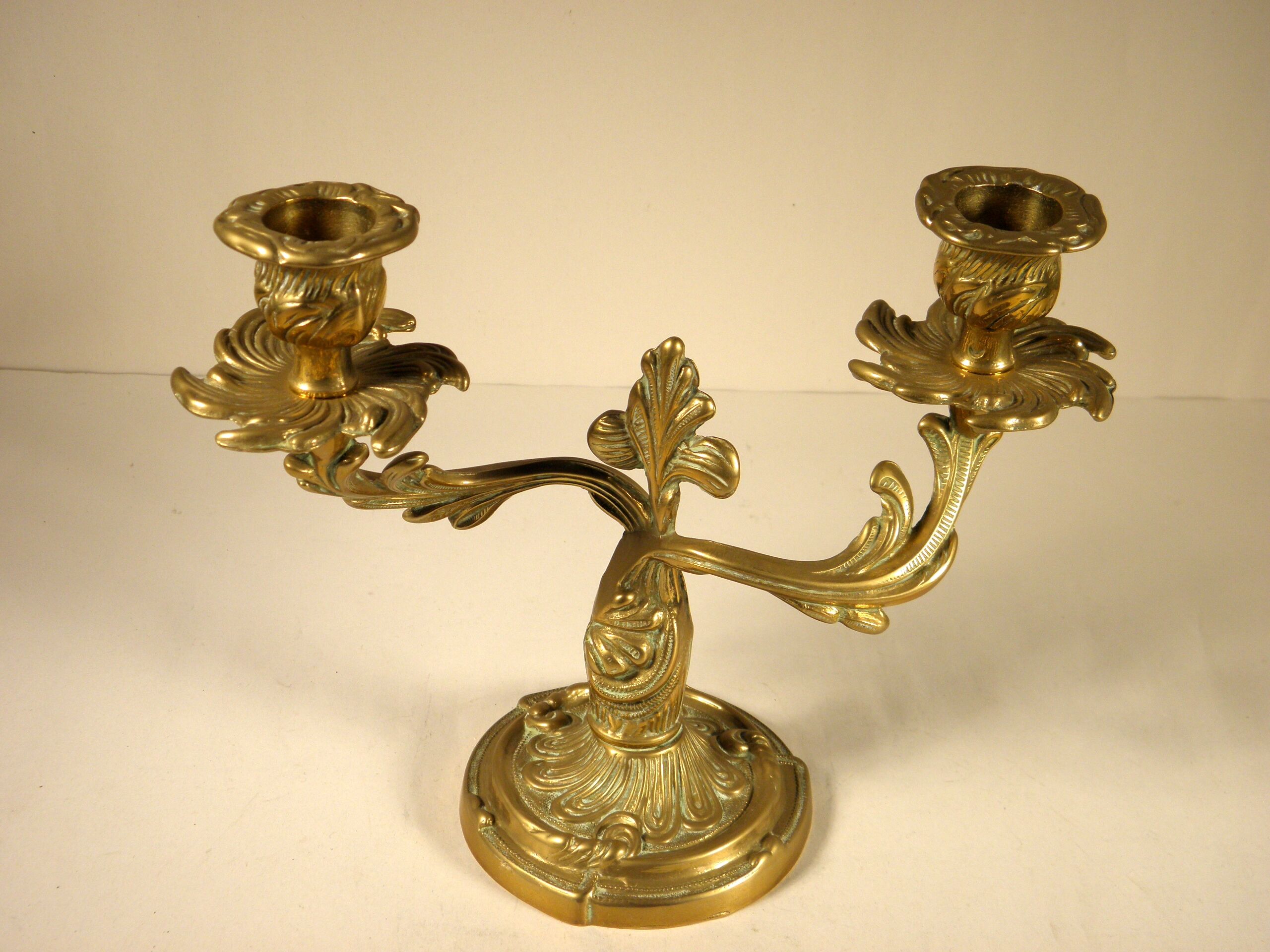 Chandelier with two brass fires