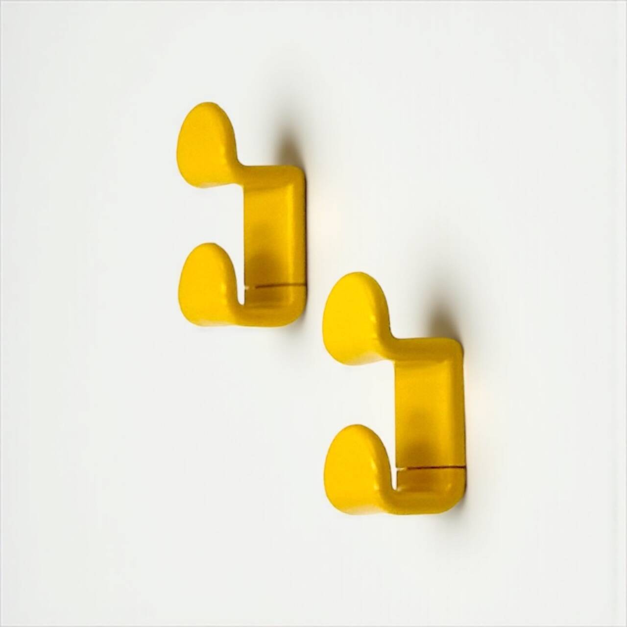 Vintage 1970s Gedy Coat Hooks in Yellow Plastic by Ambrogio Rossari