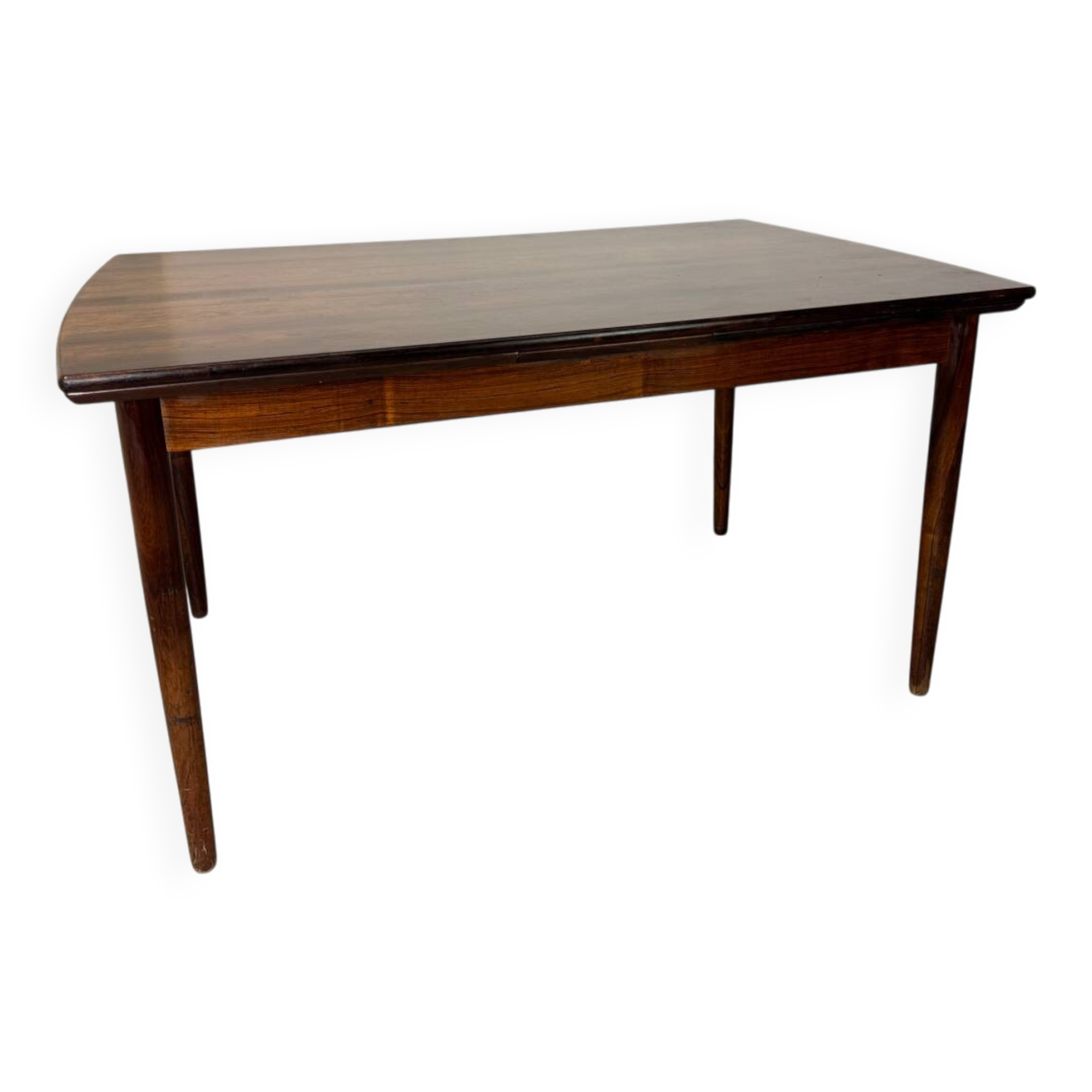 Table à manger extensible en palissandre moderniste du milieu du siècle, Danemark, années 1950