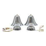Set of 2 Art Deco Murano glass Barovier e Toso table lamps, 1950