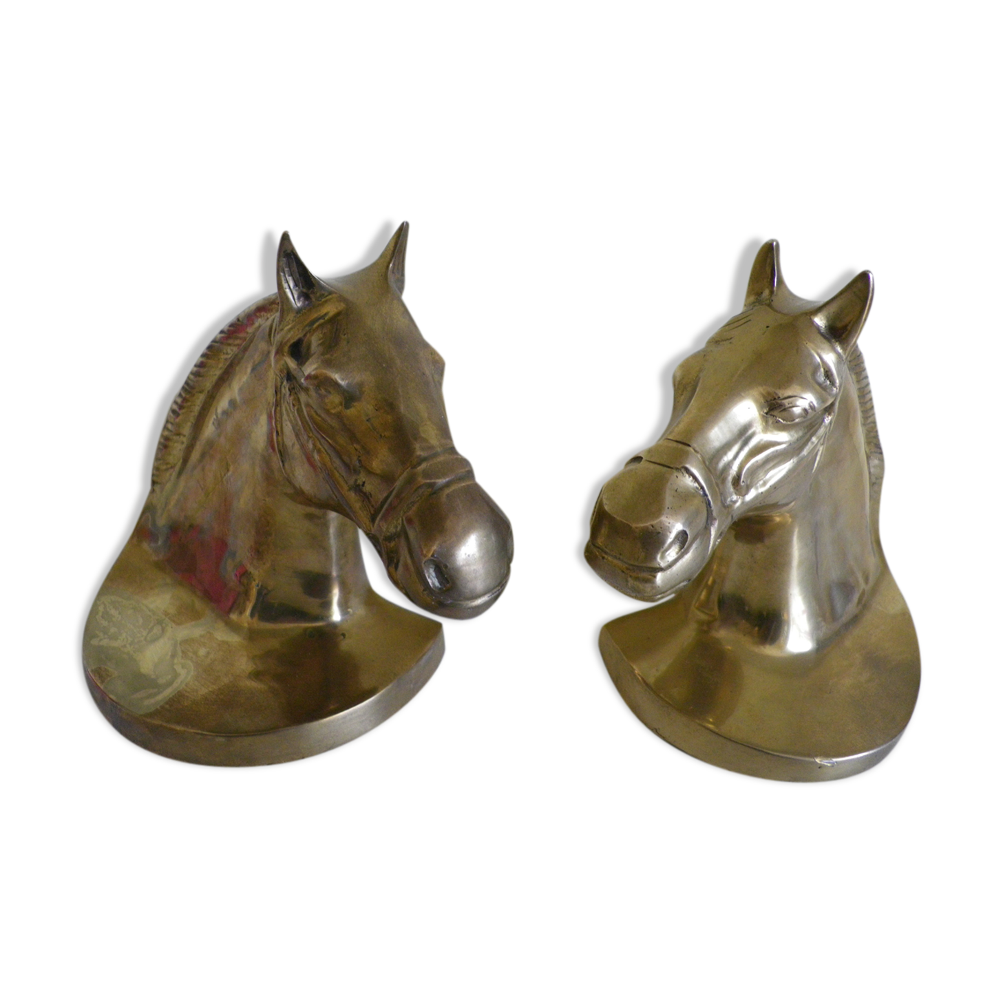 2 Horse-shaped bookends  in brass