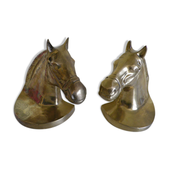 2 Horse-shaped bookends  in brass