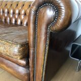 Leather chesterfield 3 seats
