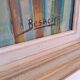 Oil painting on canvas signed Besacier — colourful village landscape