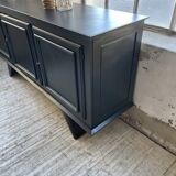 Brutalist black sideboard from the 60s