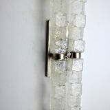 Murano wall lamp, frosted ice cubes, Italy, 1970