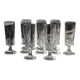10 crystal champagne flutes