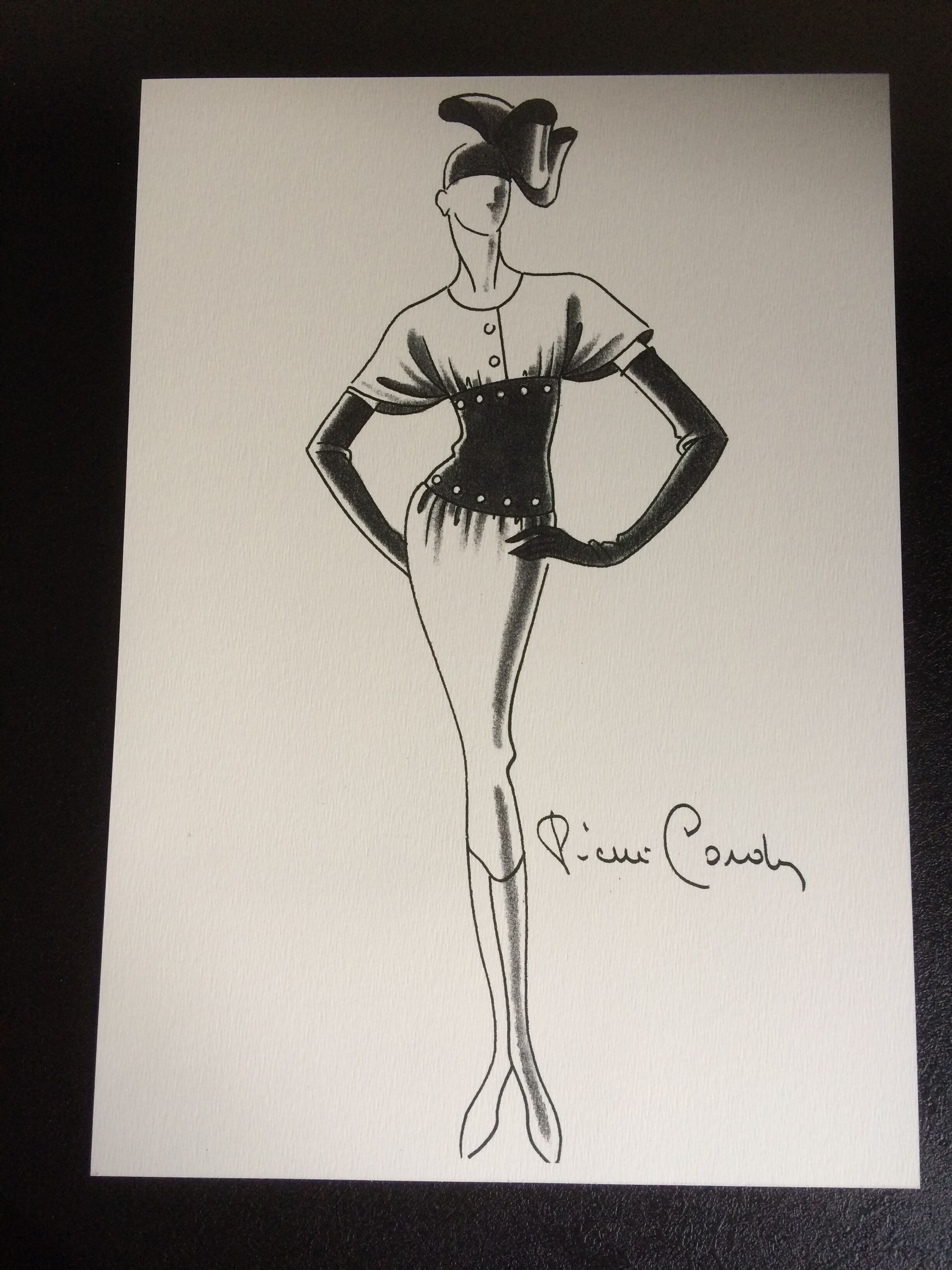 Illustration of mode or press by Pierre Cardin - 80s