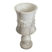 Vintage lamp in sculpted alabaster - flower shape