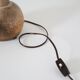 Table lamp – Vintage 60s ceramic and rattan shade