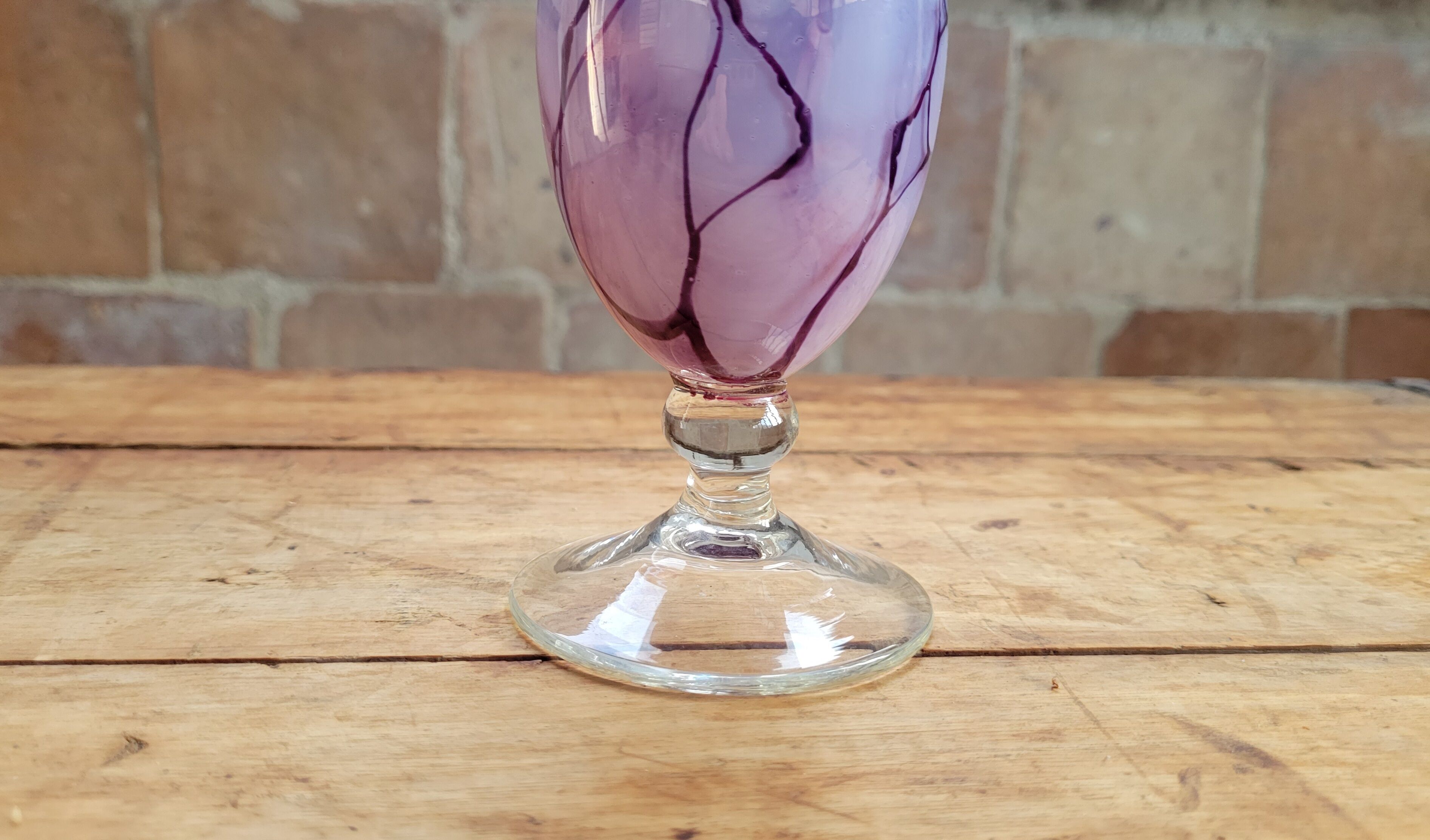 Marbled opaline vase