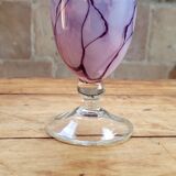 Marbled opaline vase