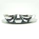 Mid-century modern coffee set, nickel-plated brass, Poland, 1950s