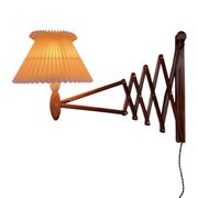 Lampe à ciseaux Le Klint vintage en chêne des années 1960