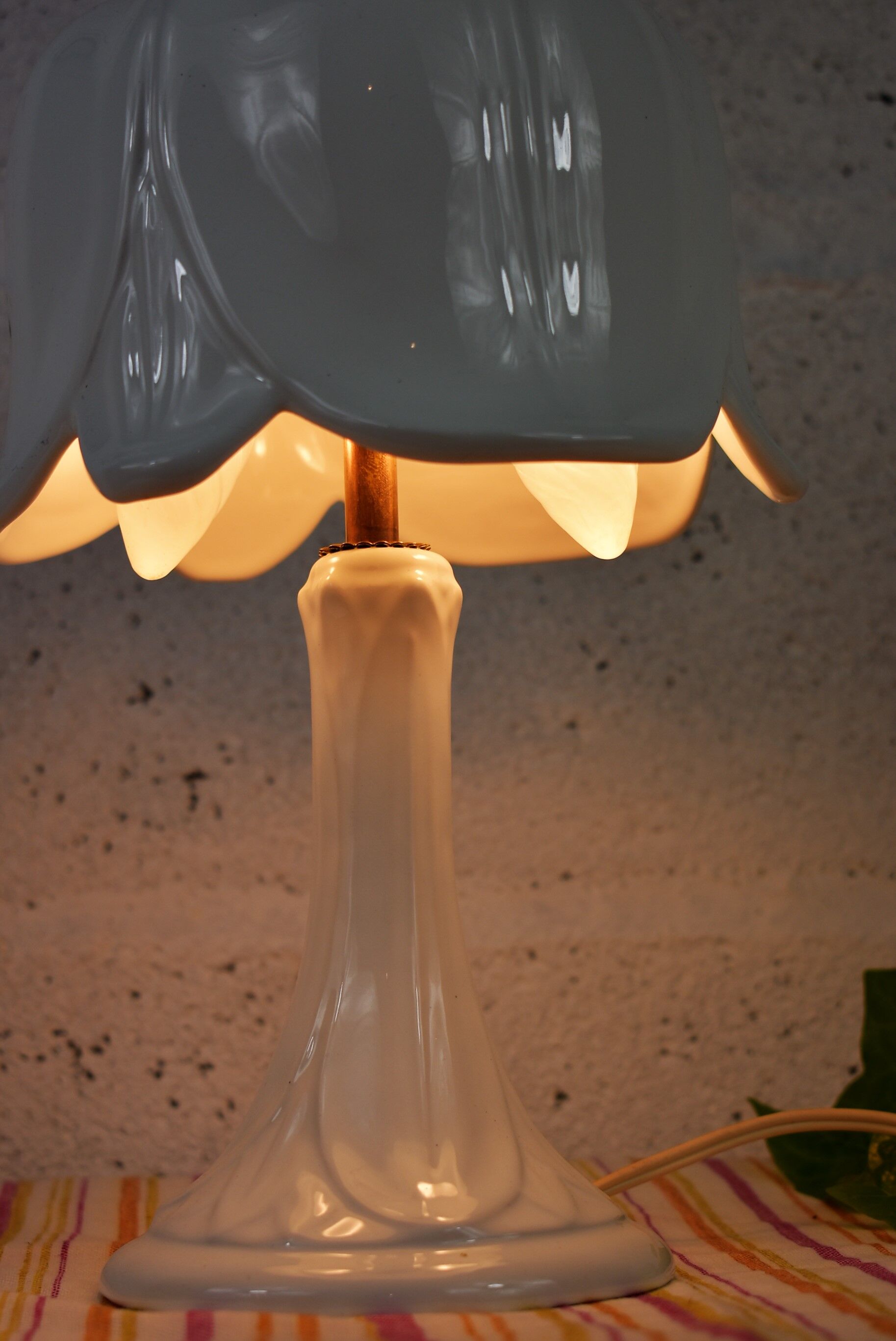 Italian ceramic white lamp