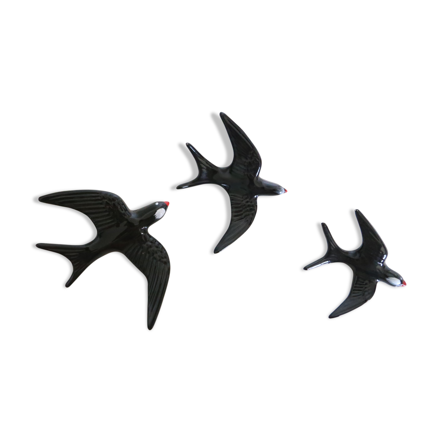 Soaring 3 ceramic swallows