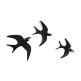 Soaring 3 ceramic swallows