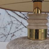 Table lamp in marble, brass and plastic, 1960