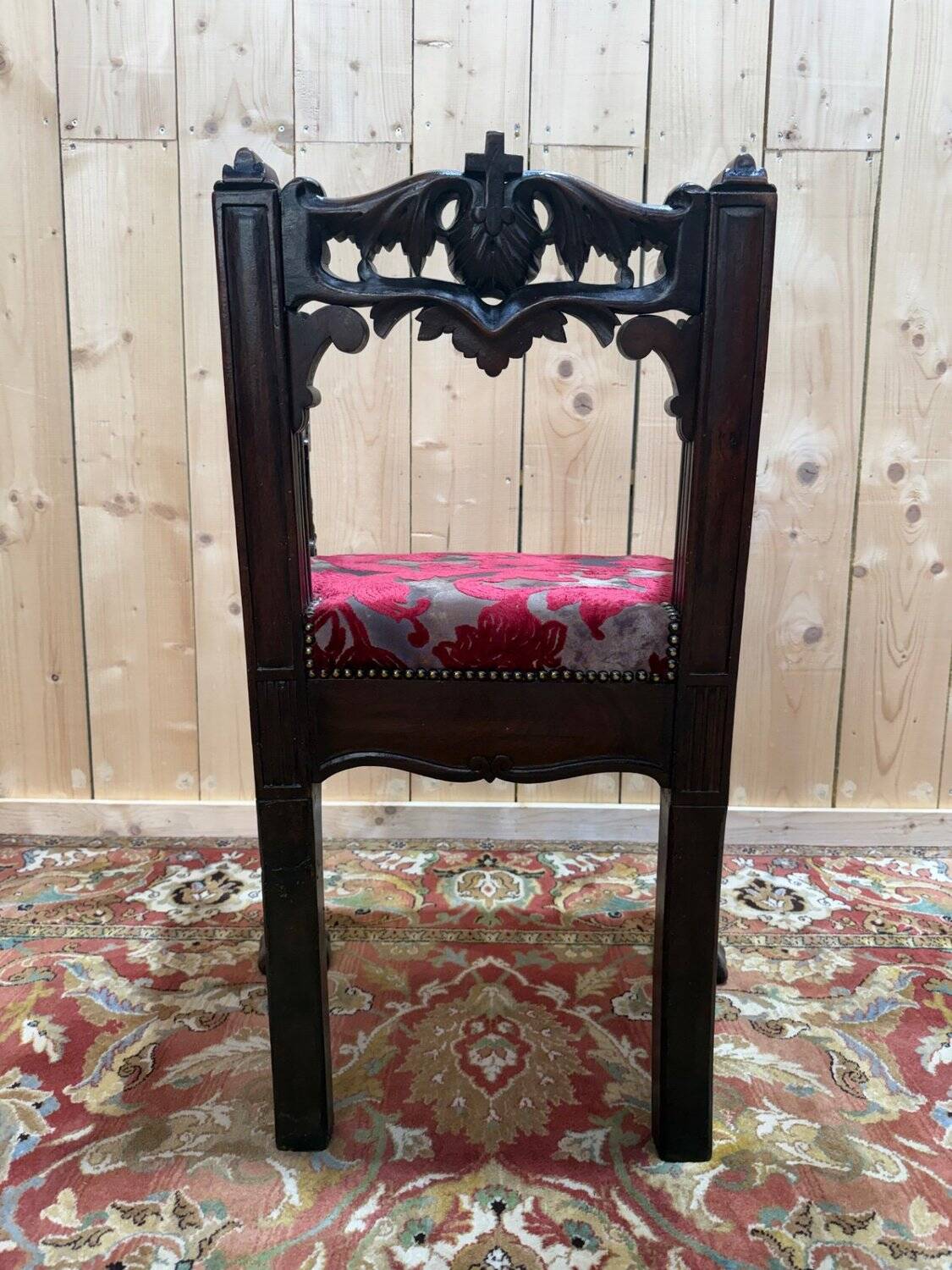 Trône d'évêque – Style Renaissance / Louis XIII – Bois sculpté – XIXe
