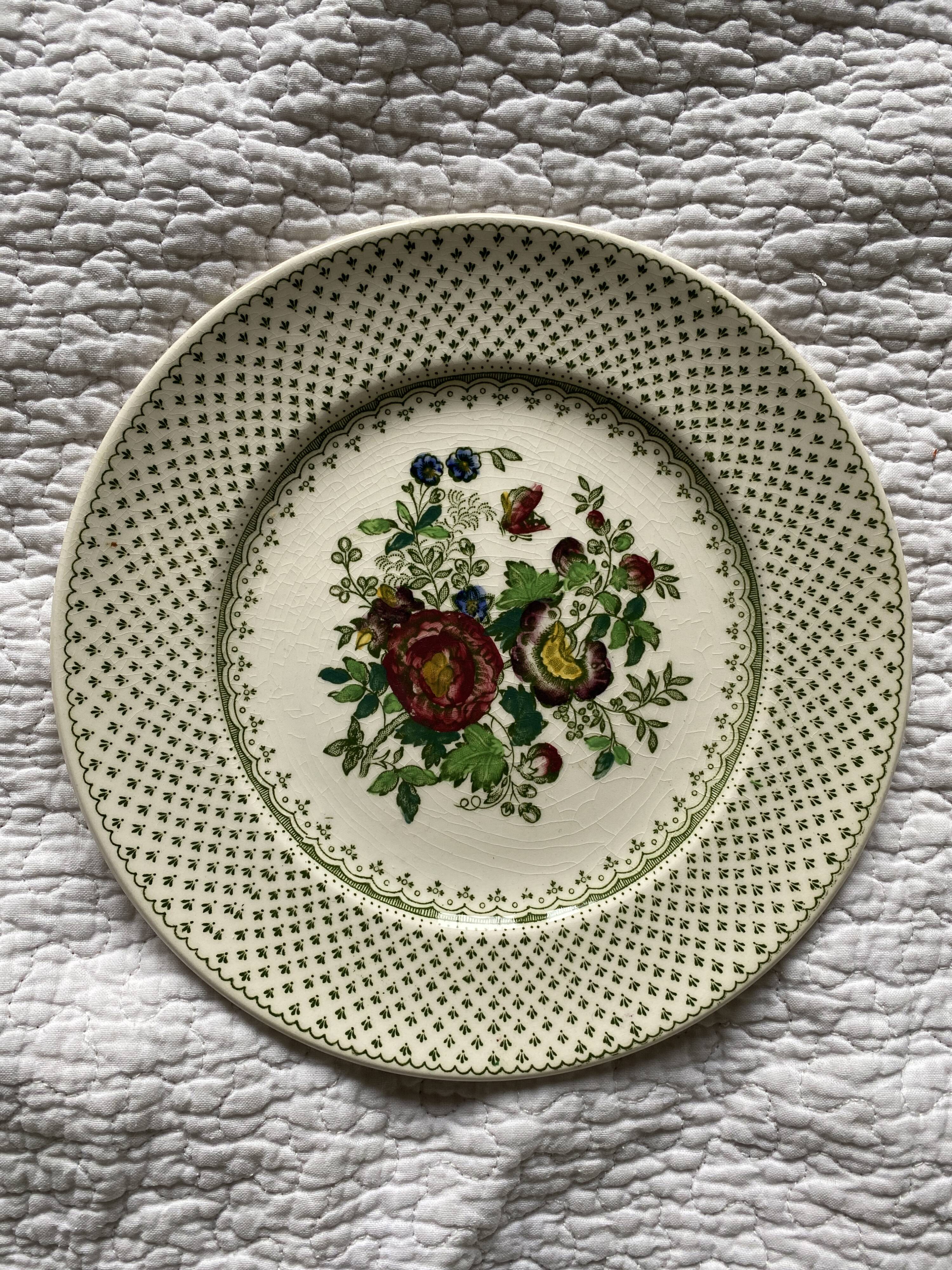 7 Ironstone Mason's dessert plates