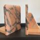 Pair of Art Deco marble bookends