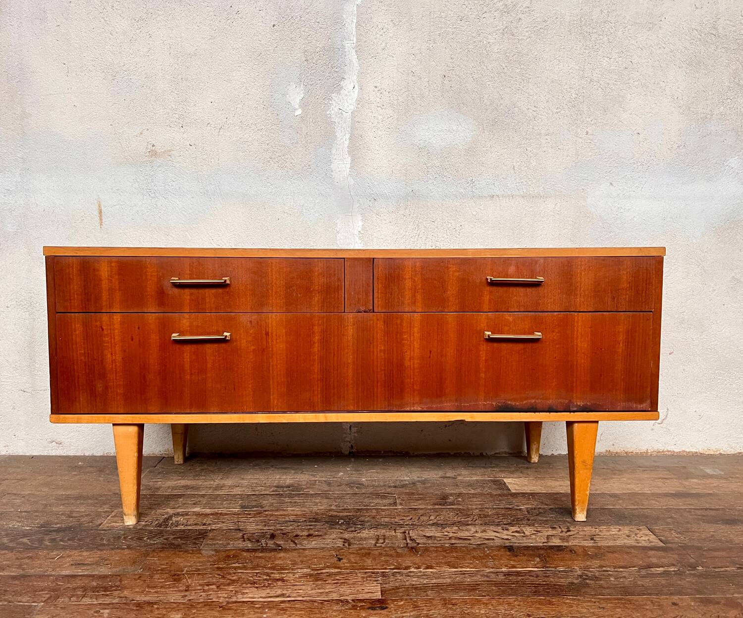 Enfilade vintage en teck meuble tv hi-fi