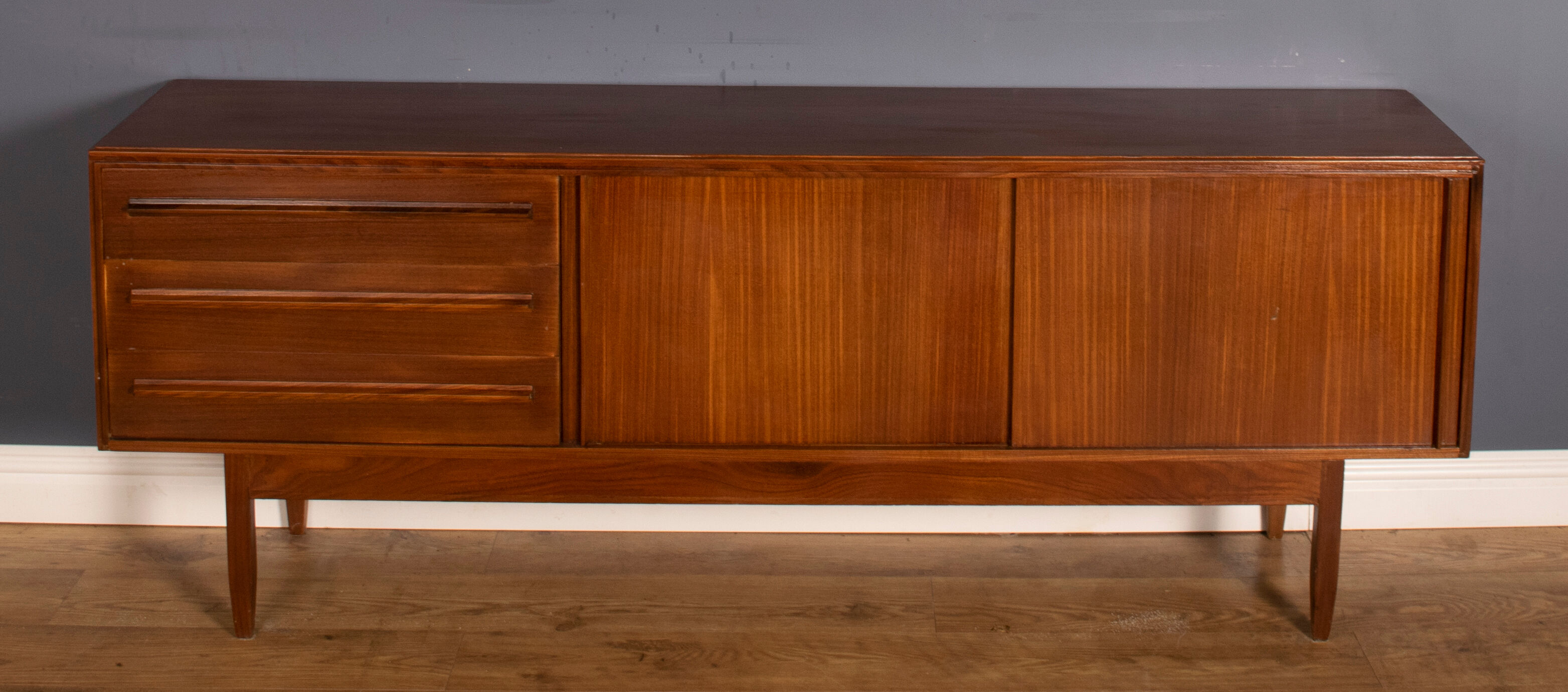 Restored 1960s Long Aformosia Sideboard By White & Newton