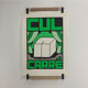 Green "Cul Carré" poster 70x50 cm handmade hand-printed numbered