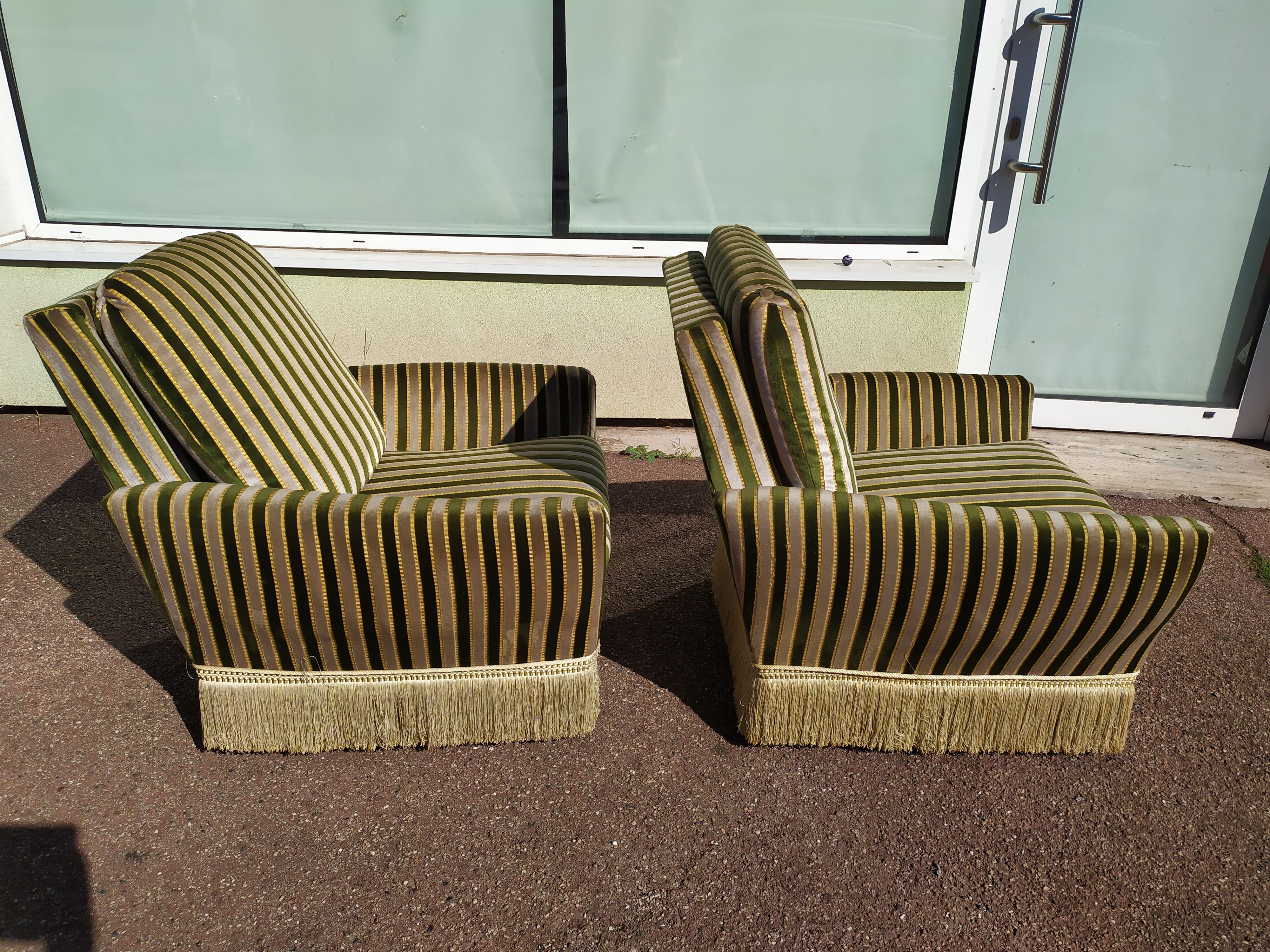 Lot de 2 fauteuils en velours