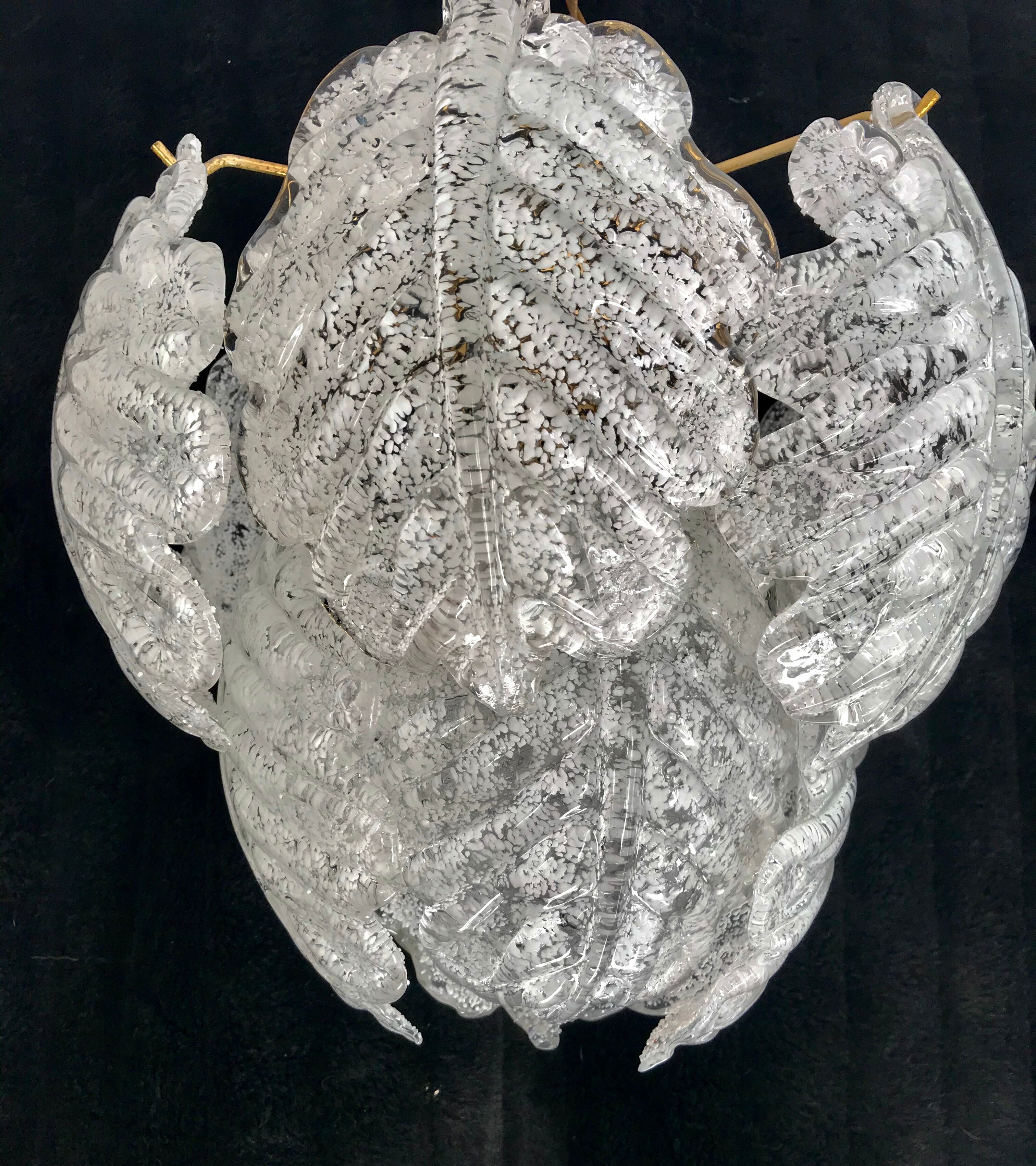 Lustre Mazzega en feuille ice frost