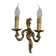 Stylish Vintage French Bronze Double Wall Sconce with Acanthus Leaf Detail