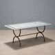 Table basse en bronze avec plateau en pierre, Italie, XXe siècle