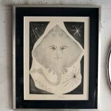 Painting “Amphitrite” Lithograph Pierre Yves Trémois vintage