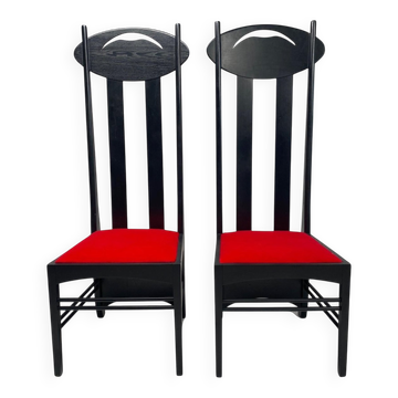 Ensemble de chaises Argyle attribuées à Charles R Mackintosh pour Atelier International, 1990