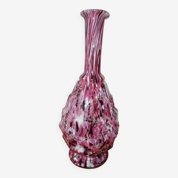 Speckled glass vase or bottle