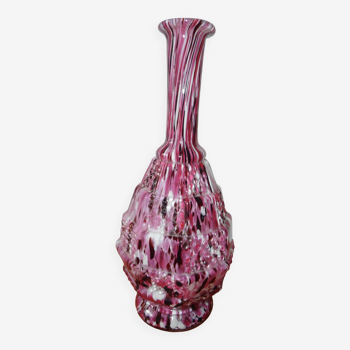 Vase ou flacon en verre moucheté