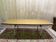 Table de salle à manger italienne bois et chrome signée "TRAU"